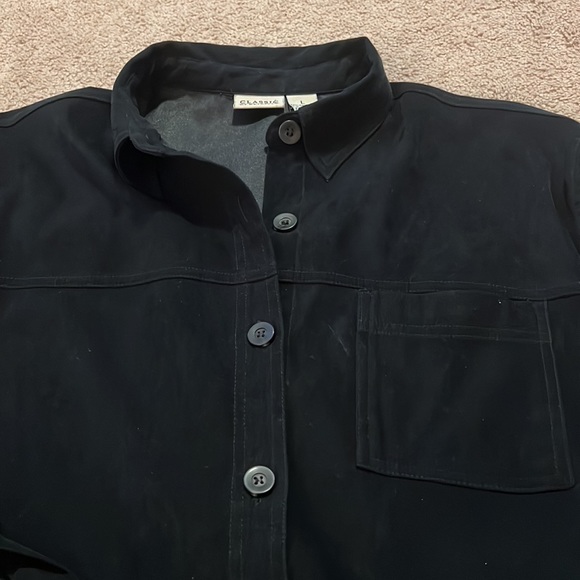 Classic Elements Women’s long sleeve black shirt size large - Picture 5 of 6